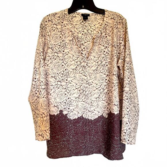 Beautiful sheer tunic floral blouse - Picture 1 of 2